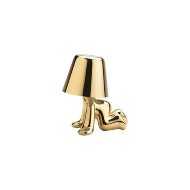 Golden Man Table Lamp - Small Elegant and Unique - Perfect for Any Room - Totostore