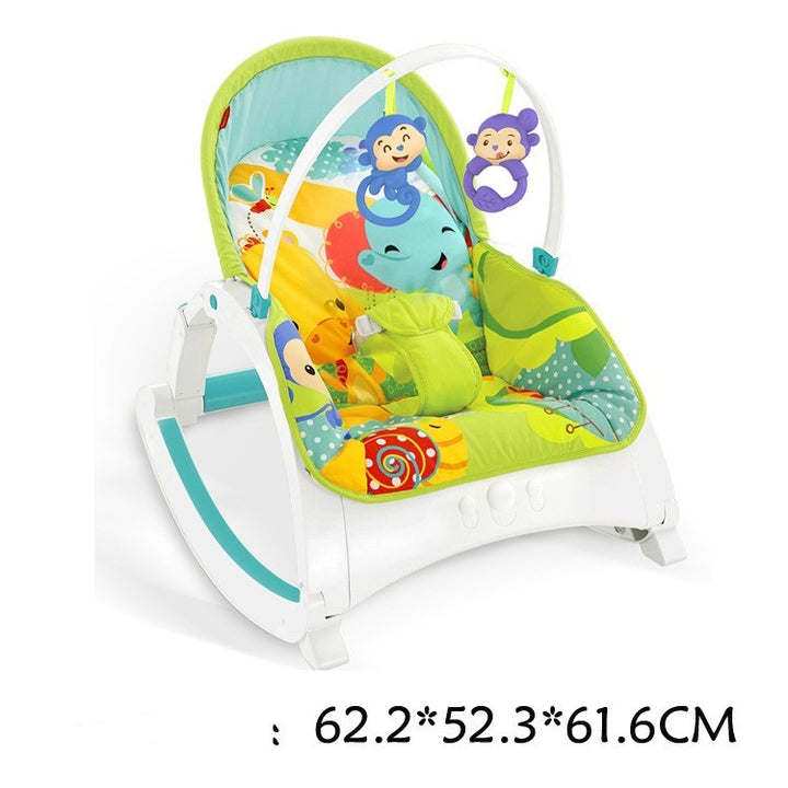 Foldable Storage Baby Rocking Chair with Soothing Toys - Perfect for Nursery or Travel - Totostore