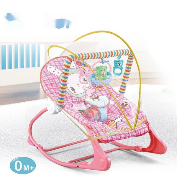 Portable Foldable Baby Rocking Chair with Mosquito Net - Cozy and Convenient - Totostore