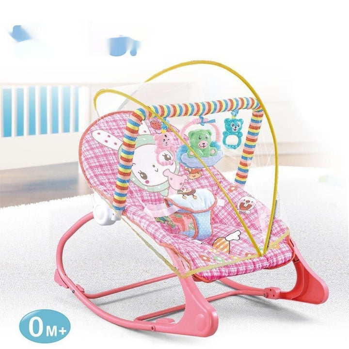 Portable Foldable Baby Rocking Chair with Mosquito Net - Cozy and Convenient - Totostore