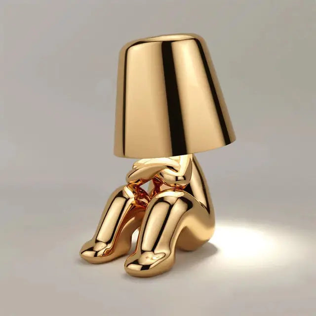 Golden Man Table Lamp - Small Elegant and Unique - Perfect for Any Room - Totostore