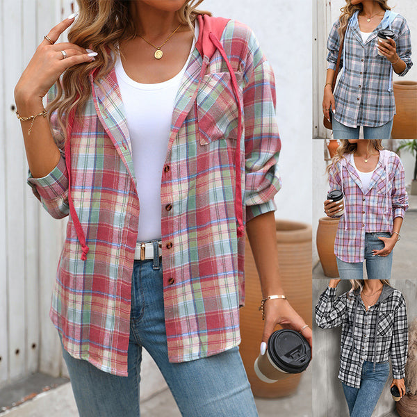 Loose Plaid Shirt for Women - Casual Fashion Statement