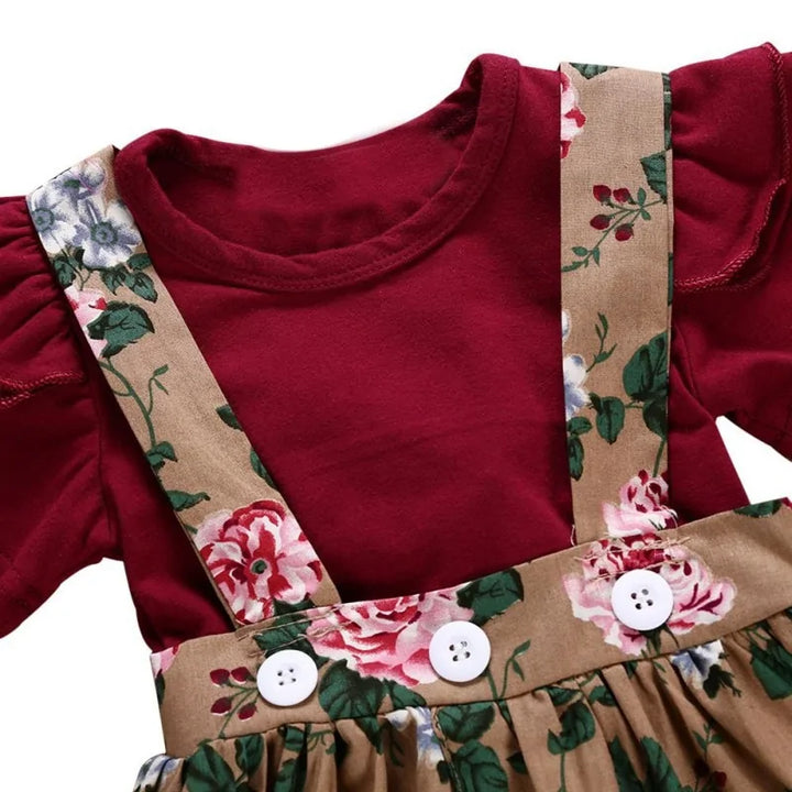 Baby Girl Floral Romper Set with Headband - Adorable and Comfortable for Your Little Princess - Totostore