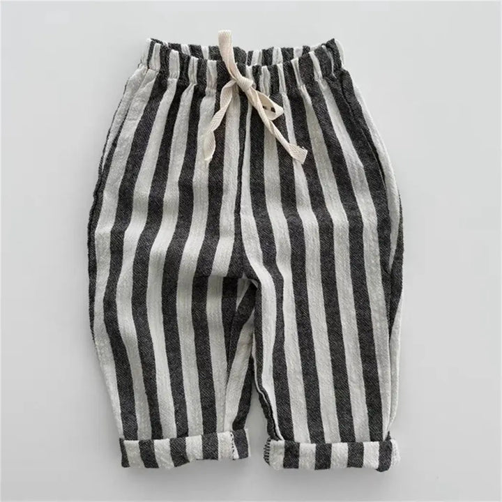 Vintage Linen Cotton Stripe Pants - Totostore