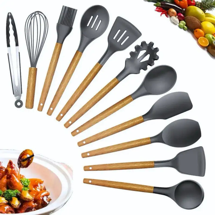 Nordic 12-Piece Silicone Set - Durable Kitchen Utensils for Everyday Use - Totostore