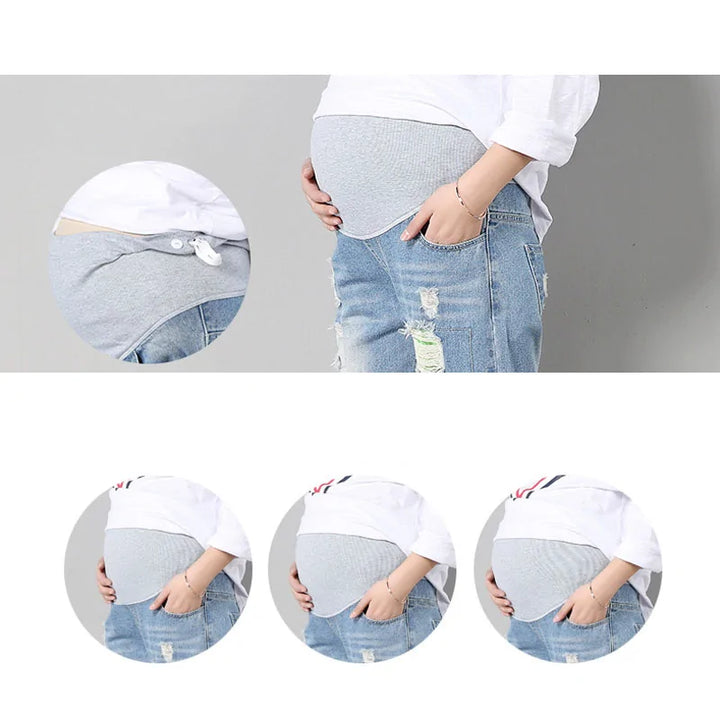 Stylish Maternity Abdominal Jeans - Comfortable Denim for Pregnancy Keywords Maternity Jeans Abdominal Support Comfortable Fit Stylish Design Pregnancy Denim - Totostore