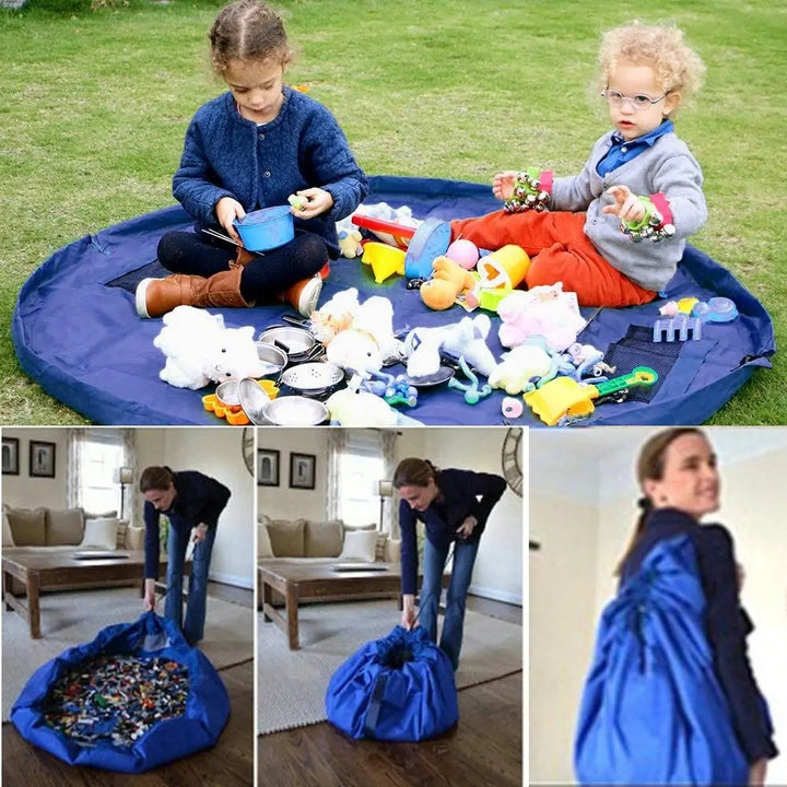 Portable Kids Toy Storage Bag Play Mat - Multifunctional Convenient - Totostore