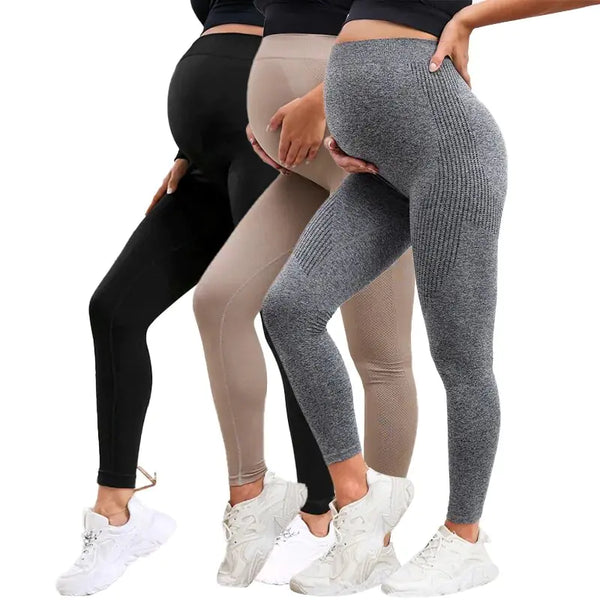 Maternity Leggings with Elastic High Waist - Comfort and Style for Expectant Mothers - Totostore