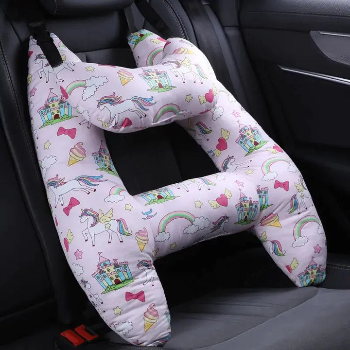 Kids Car Travel Pillow - Comfort for Little Ones on the Go Perfect for Road Trips Airplane Rides or Daily Commutes - Totostore