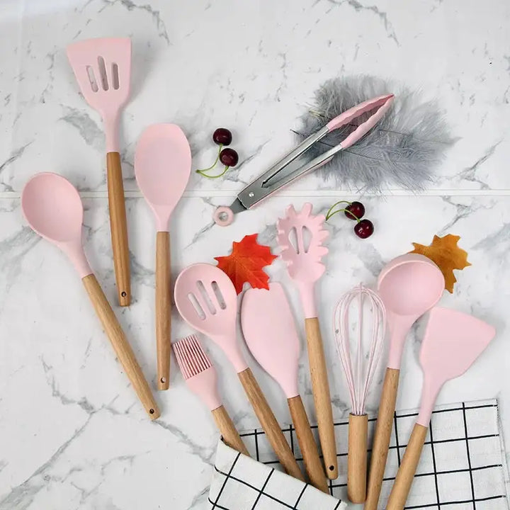 Nordic 12-Piece Silicone Set - Durable Kitchen Utensils for Everyday Use - Totostore